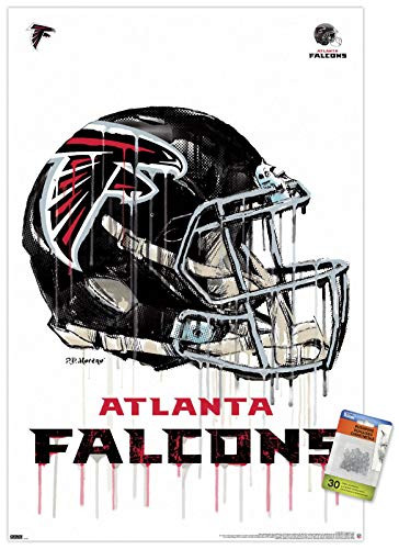 NFL Atlanta Falcons - Drip Helmet 20 Wall Poster with Push Pins