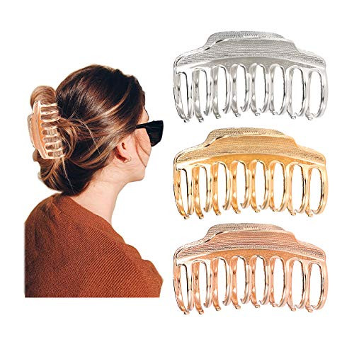 CENAPOG Large Metal Hair Claw Clips for Women Girls Jumbo Banana Hair Jaw Clamp Nonslip Styling Hair Catch Barrettes Strong Hold Makeup Hair Accessories for Thick Hair CENAPOG Large Metal Hair Claw Clips for Women Girls Jumbo Banana Hair Jaw Clamp Nonslip Styling Hair Catch Barrettes Strong Hold Makeup Hair Accessories for Thick Hair