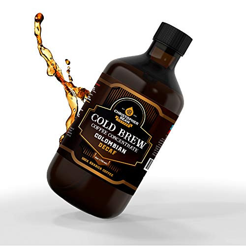 Colombian Coffee Concentrate  Cold Brew Liquid Java Concentrate  100  Arabica  Pure Coffee Bean Extract with No Additives  4 Ounce Bottles of Decaf Concentrate  Christopher Bean Coffee