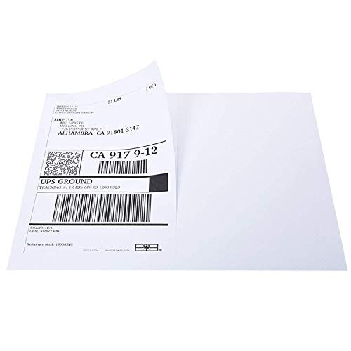 Self-Adhesive Shipping Labels for Laser and Inkjet Printers  8-5 X11  100 Sheets  8-5 X5-5  200 Labels