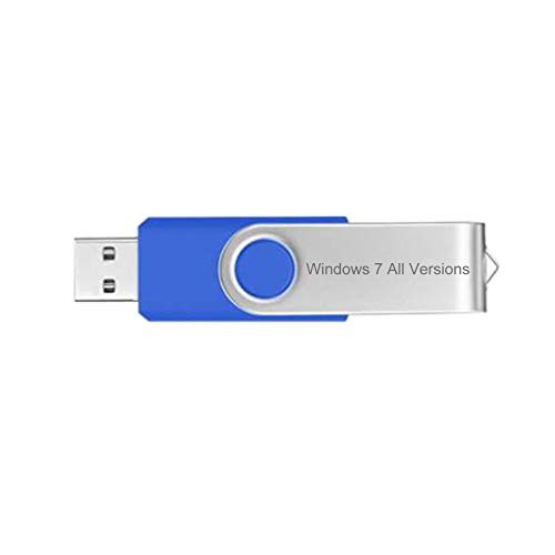 ILamourCar USB for Windows 7 Recovery Installation Repair Restore Boot Fix USB Software All Versions 32 64 Bit  16 GB Flash Drive for Desktop Laptop - Light Blue