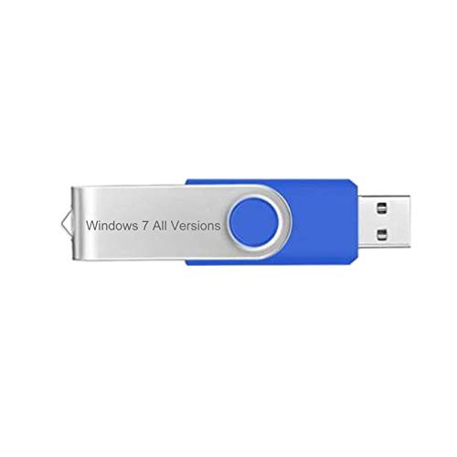 ILamourCar USB for Windows 7 32 64 Bit All Versions Recovery Installation Repair Restore Boot Fix USB Software  16 GB Flash Drive for Desktop Laptop - Blue