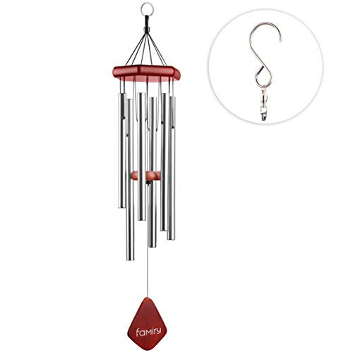 Famiry Wind Chimes for Outside Deep Tone 32 Inch Wind Chimes Outdoor Sympathy Memorial Wind Chimes with 6 Metal Tubes Hook Outdoor Decor for Garden Patio Yard Home Famiry Wind Chimes for Outside Deep Tone 32 Inch Wind Chimes Outdoor Sympathy Memorial Wind Chimes with 6 Metal Tubes Hook Outdoor Decor for Garden Patio Yard Home