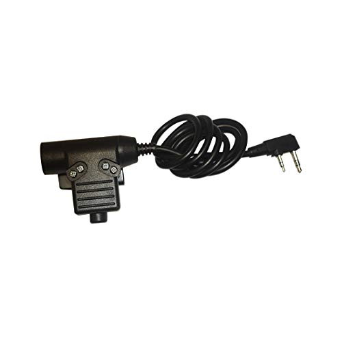 U94 PTT Military Adapter New Updated Mobile 2 Pin 7-0mm Plug Push to Talk for Kenwood-Baofeng Radio