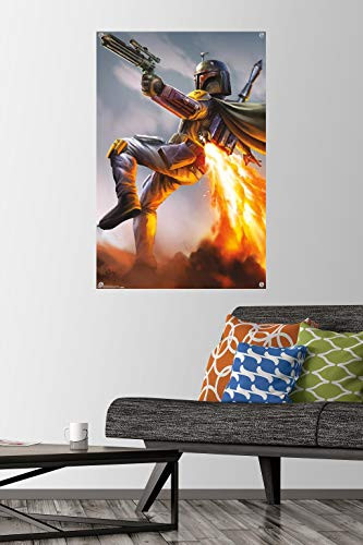 Star Wars  Saga - Boba Fett Wall Poster with Push Pins