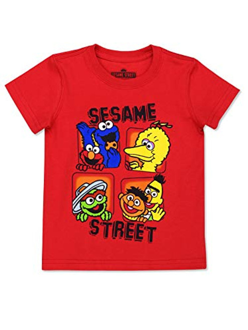 Sesame Street Gang Baby Toddler Boy s Girl s Short Sleeve T-Shirt Tee Sesame Street Red 3T Sesame Street Gang Baby Toddler Boy s Girl s Short Sleeve T-Shirt Tee Sesame Street Red 3T