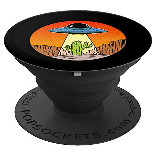 Aliens Unidentified Flying Object Area-51 UFO Cactus PopSockets Grip and Stand for Phones and Tablets