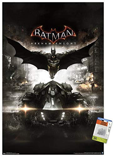 DC Comics VIdeo Game - Arkham Knight - Key Art Wall Poster with Push Pins