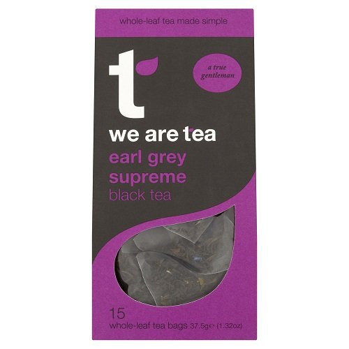 We Are Tea Earl Grey Supreme Black Tea Box of 15 Tea Bags