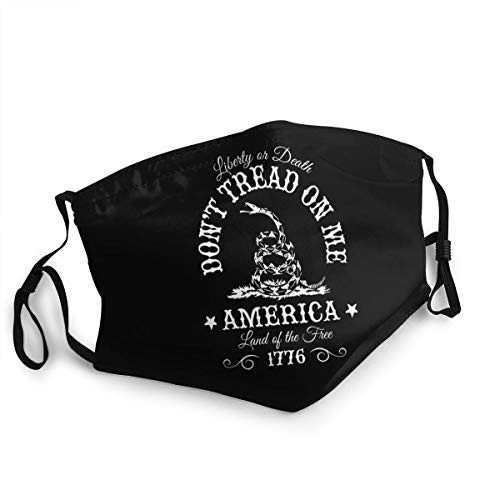 Don t Tread On Me Liberty Or Death Men Women Reusable Adjustable Cool Nose Mouth Windproof Black