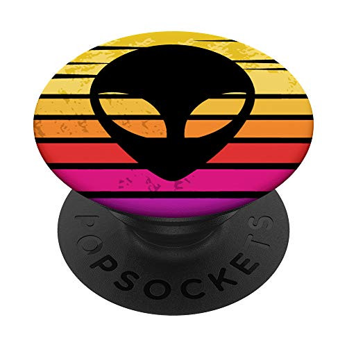 Retro Sun Alien - Vintage Sunset PopSockets Grip and Stand for Phones and Tablets