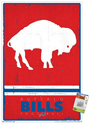 NFL Buffalo Bills - Retro Logo 15 Wall Poster with Push Pins