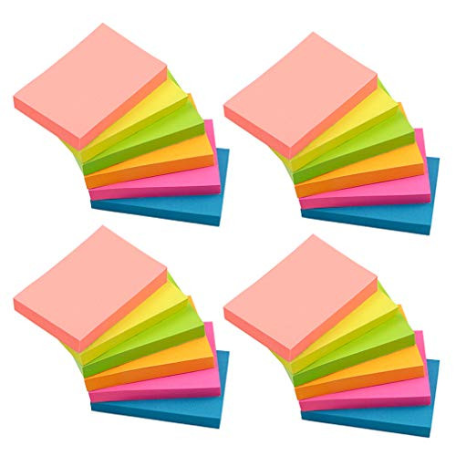 Sticky Notes - VANZAVANZU Self-Stick Notes 2x3 in  24 Pads  100 Sheets-Pad  6 Bright Colors  Easy Post Notes 3x2 in  24 Pads