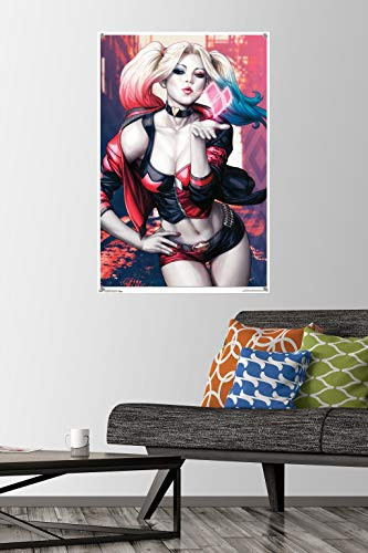DC Comics - Harley Quinn - Kiss Wall Poster with Push Pins
