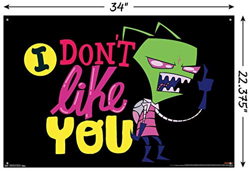Invader Zim - I Don t Like You Wall Poster with Push Pins