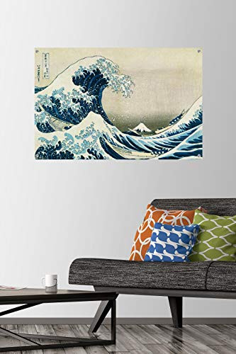 The Great Wave Wall Poster with Push Pins