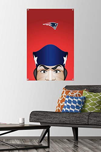 NFL New England Patriots - S- Preston Mascot Pat 20 Wall Poster with Push Pins
