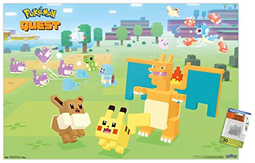 Pokemon - Quest Group Wall Poster with Push Pins
