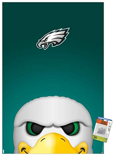 NFL Philadelphia Eagles - S- Preston Mascot Swoop 20 Wall Poster with Push Pins