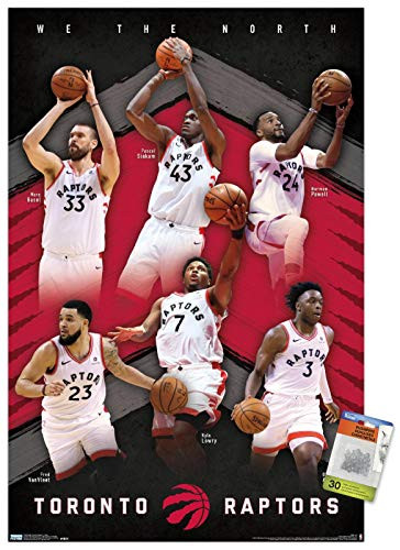 NBA Toronto Raptors - Team 19 Wall Poster with Push Pins