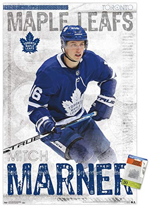 NHL Toronto Maple Leafs - Mitch Marner 19 Wall Poster with Push Pins NHL Toronto Maple Leafs - Mitch Marner 19 Wall Poster with Push Pins