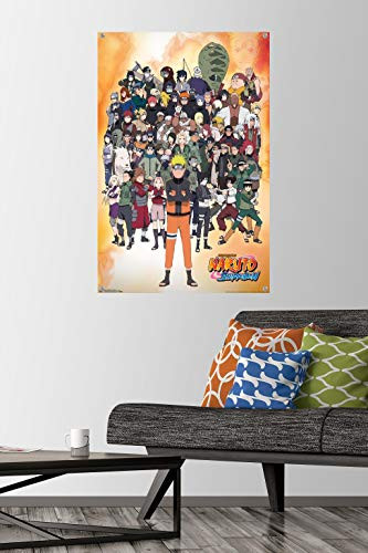 Naruto Shippuden - Group Wall Poster with Push Pins