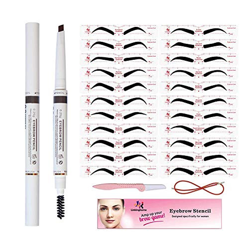 Eyebrow Stencils   Eyebrow Pencil  30 Eyebrow Shaper Kit  Reusable Eyebrow Template With Strap   Eyebrow Razor  Waterproof Eyebrow Pen  3 Minutes Makeup  Suitable for 98