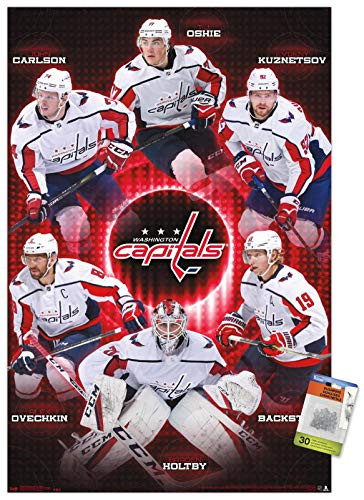 NHL Washington Capitals - Team 17 Wall Poster with Push Pins