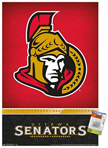 NHL Ottawa Senators - Logo 19 Wall Poster with Push Pins