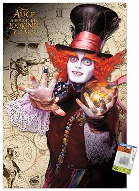Disney Alice Through the Looking Glass - Mad Hatter Wall Poster with Push Pins Disney Alice Through the Looking Glass - Mad Hatter Wall Poster with Push Pins
