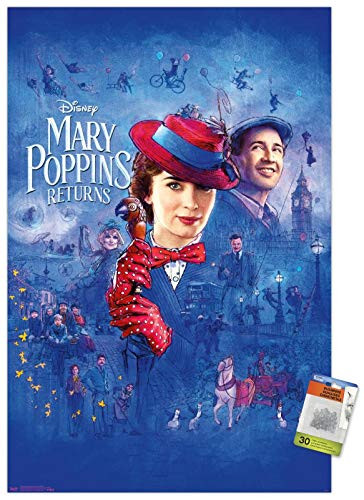 Disney Mary Poppins Returns - Sketch Wall Poster with Push Pins