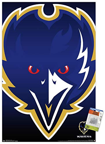 NFL Baltimore Ravens - Logo 14 Wall Poster with Push Pins