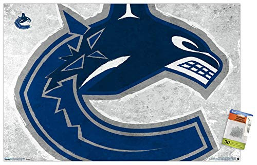 NHL Vancouver Canucks - Logo 19 Wall Poster with Push Pins