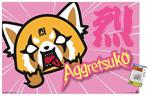 Aggretsuko - Horns Wall Poster with Push Pins