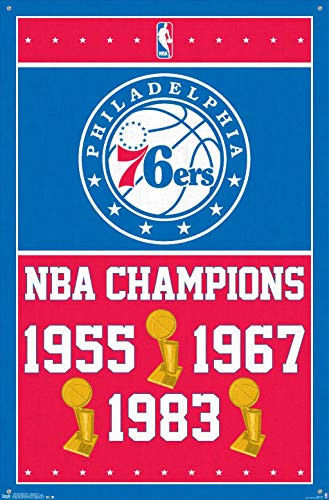 NBA Philadelphia 76ers - Champions 15 Wall Poster with Push Pins