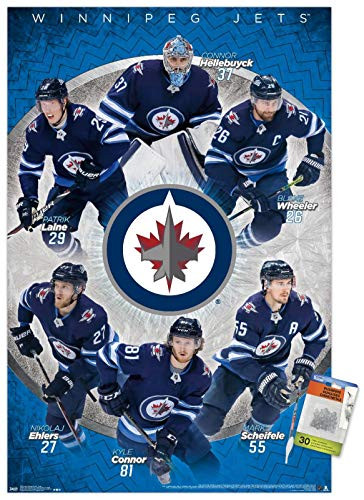 NHL Winnipeg Jets - Team 19 Wall Poster with Push Pins
