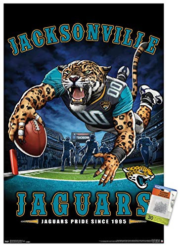 NFL JacksonVIlle Jaguars - End Zone 17 Wall Poster with Push Pins