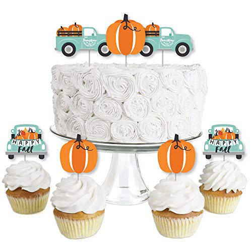 Big Dot of Happiness Happy Fall Truck - Dessert Cupcake Toppers - Harvest Pumpkin Party Clear Treat Picks - Set of 24 Big Dot of Happiness Happy Fall Truck - Dessert Cupcake Toppers - Harvest Pumpkin Party Clear Treat Picks - Set of 24
