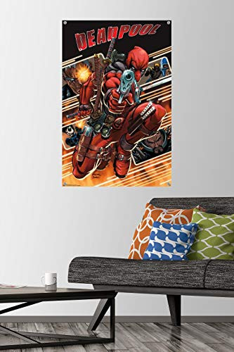 Marvel Comics - Deadpool - Attack Collage Wall Poster with Push Pins