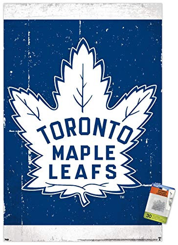 NHL Toronto Maple Leafs - Retro Logo 16 Wall Poster with Push Pins