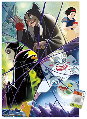 Disney VIllains - Collage Wall Poster with Push Pins