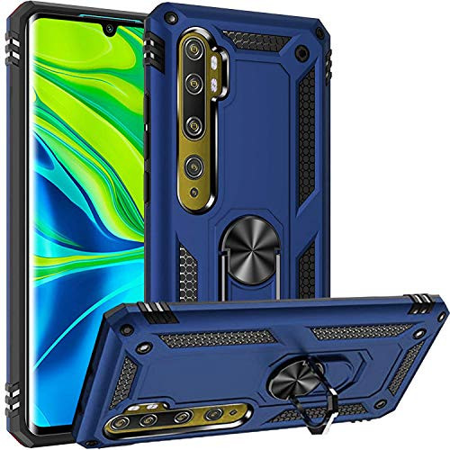 Fetrim XiaoMi MI Note 10 Case  Mi Note 10 PRO Case  Dual Layer Shockproof Protective Phone Case with Rotation Ring Kickstand for XiaoMi MI Note 10-MI Note 10 PRO-MI CC9 PRO-MI Note 10 Lite Navy Blue