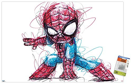 Marvel Comics - Spider-Man - Sketch Wall Poster with Push Pins