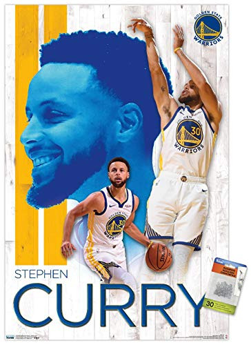 NBA Golden State Warriors - Stephen Curry 19 Wall Poster with Push Pins