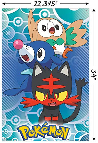 Pokemon - Alola Region Wall Poster with Push Pins