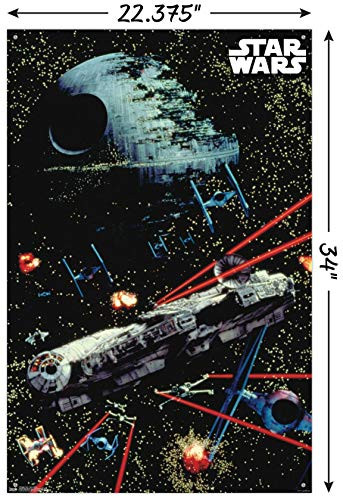 Star Wars  Saga - Space Battle Wall Poster with Push Pins