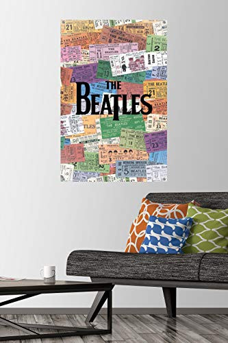 The Beatles - Tickets Wall Poster with Push Pins