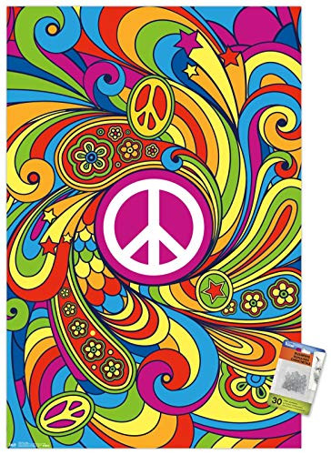 Peace Sign Wall Poster with Push Pins