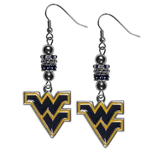 NCAA Siskiyou Sports Womens West Virginia Mountaineers Euro Bead Earrings One Size Team Color NCAA Siskiyou Sports Womens West Virginia Mountaineers Euro Bead Earrings One Size Team Color