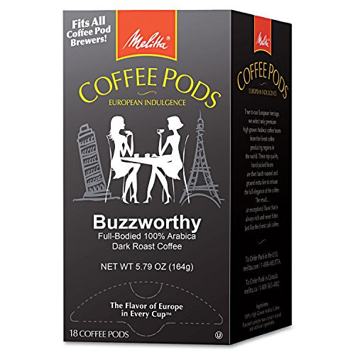 Melitta 75412 Coffee Pods  Buzzworthy Dark Roast  18 Pods-Box